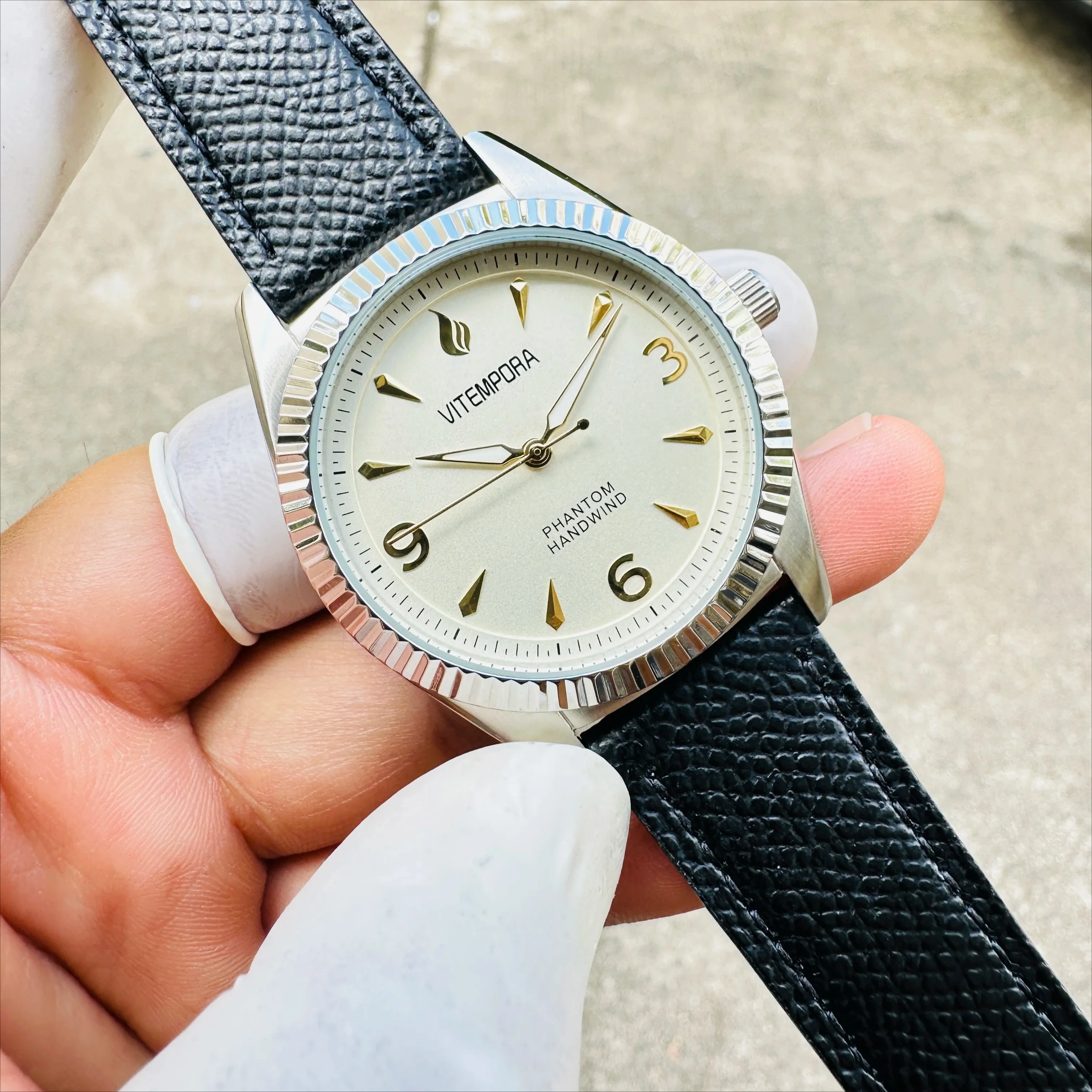 Vitempora Vintage Pilot Manual Mechanical Watch Stainless Steel Waterproof Aviation Watch Birthday Anniversary
