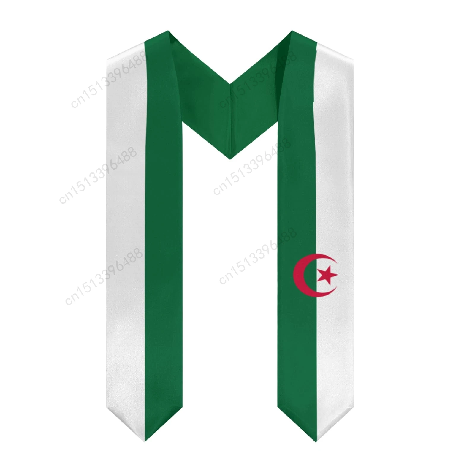 2025 Algeria Flag Graduation Stole Shawl Sash Honor For Study Aboard International Students