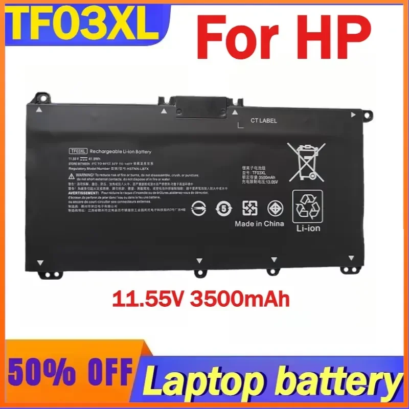 Batería TF03XL para HP HSTNN-LB7J UB7X IB7Y UB7J LB7X TPN-C131 Q190 Q188 Q191 Q189 Q192 Q196 14-BF120TX BF117TX BF122TX