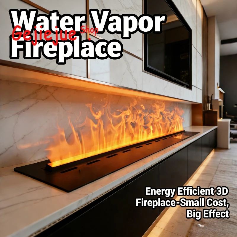 

Реалистичный паровой электрический камин с 3D пламенем, установка не требуется, энергосберегающий камин, тихий, увлажняющий камин без ветра