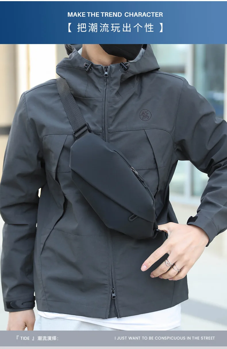 

Мужская минималистичная поясная сумка для бега на открытом воздухе, мужская водонепроницаемая поясная сумка, стильная поясная сумка через плечо для мужчин