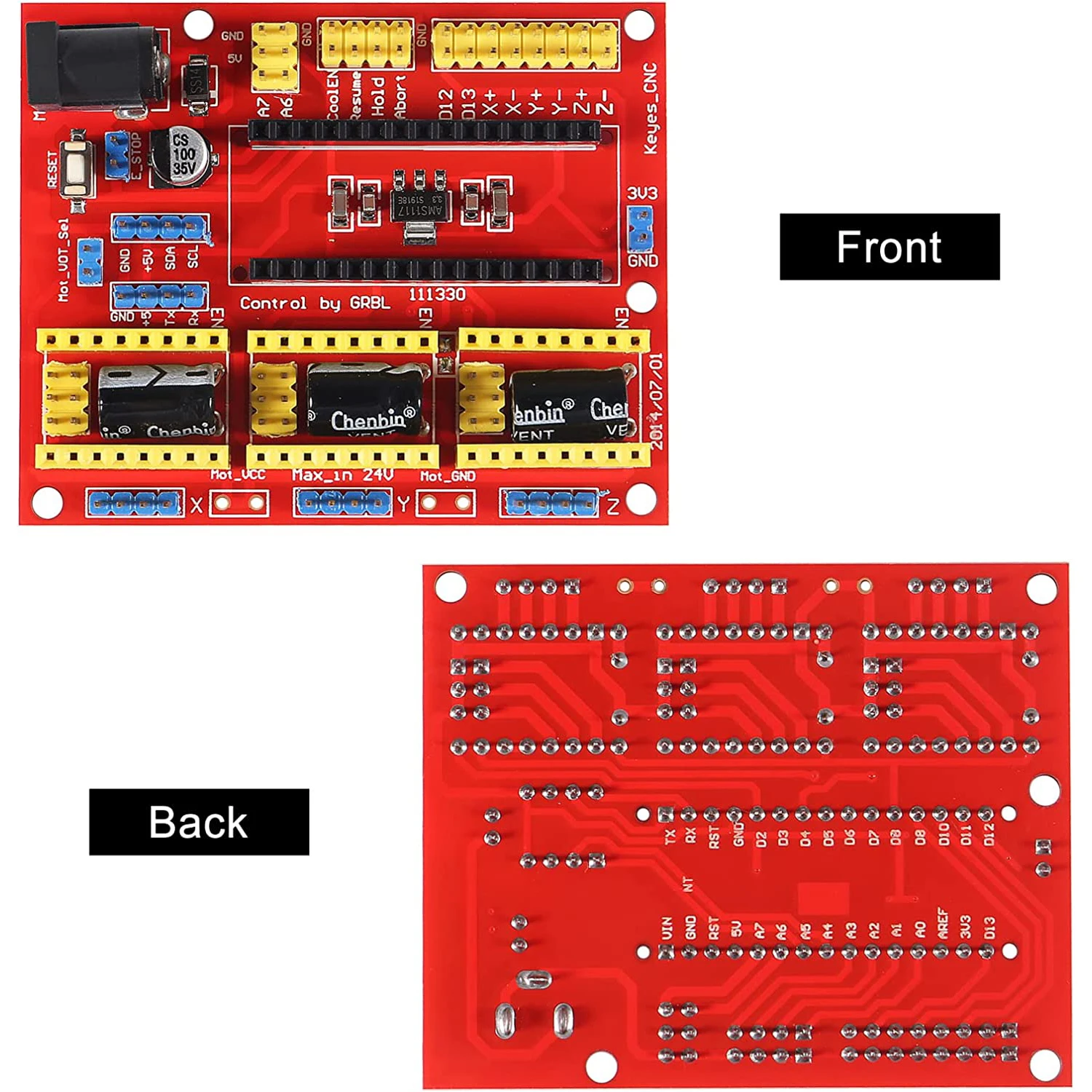 CNC Shield V4 Engraving Machine Compatible with Arduino Nano 3.0 / A4988 Driver Expansion Board Module for 3D Printer DIY Kit