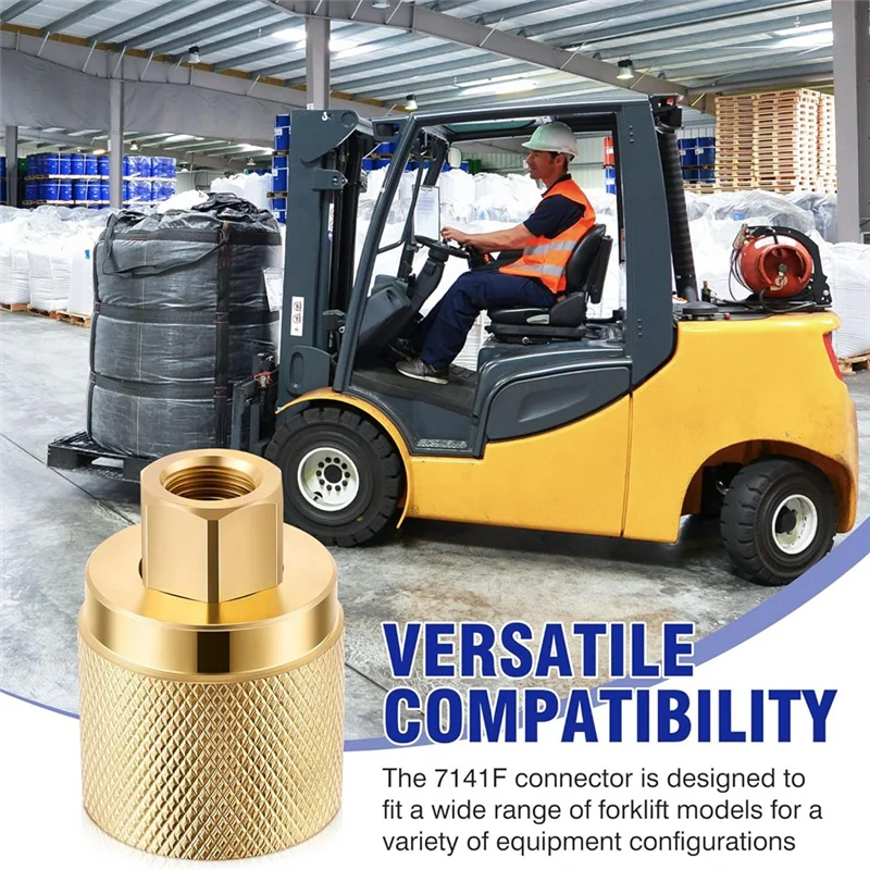 

T99C-2Pc Forklift Connector Female,For 7141F Propane Tank Connector,1-1/4Inch Female Inlet X 1/4Inch NPT Female Outlet