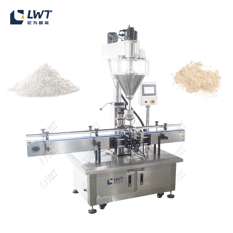 LWT High Precision PLC Controlled Stainless Steel Automatic Filling Machine for Milk Spice Beverage & Chemical Powders