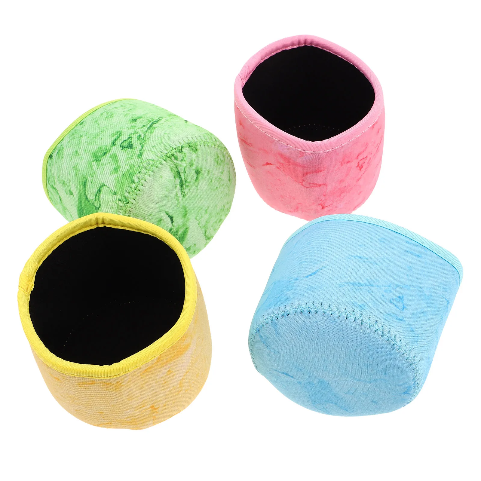 

4Pcs Ice Cream Sleeve Neoprene Insulated Coffee Cup Sleeves Reusable Beverage Holder Cold Hot Drink Covers Home Office