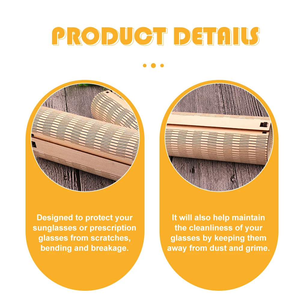 

Wooden Glasses Case for Sunglasses Eyeglasses Protection Scratch Resistant Dustproof Storage Box Vintage Style for Men