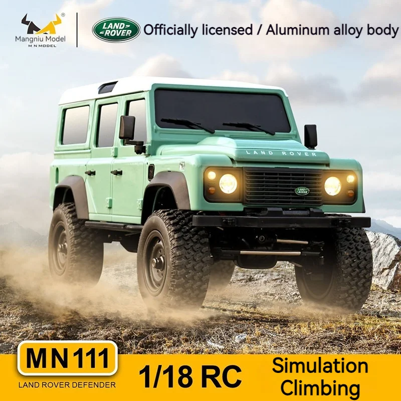 

Mangniu Mn-111 Land Rover Defender 1:18 Scale Rc Car 4wd Remote Control Off-Road Toy With Alloy Body Full Climbing Function