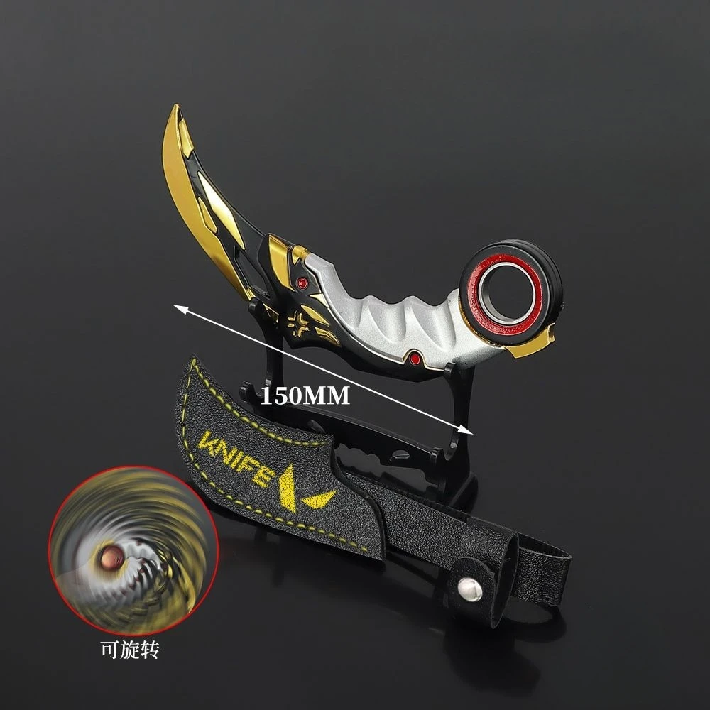 15 ซม.Valorant SWORD Series Champions เกม SAMURAI Claw มีดหมุนได้โลหะอาวุธรุ่นเครื่องประดับหัตถกรรมของขวัญของเล่นเด็ก