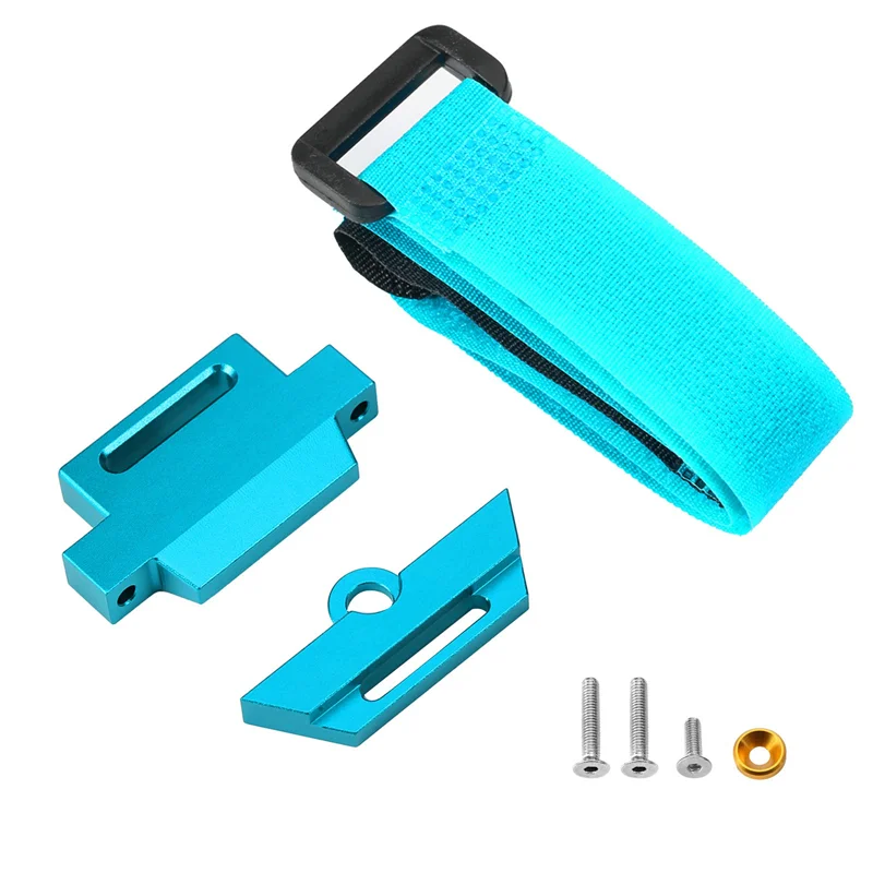 

CYGJ-Metal Battery Holder Mount Hold Down For 1/10 Traxxas Slash 2WD Chassis Upgrade Replacement Parts Blue