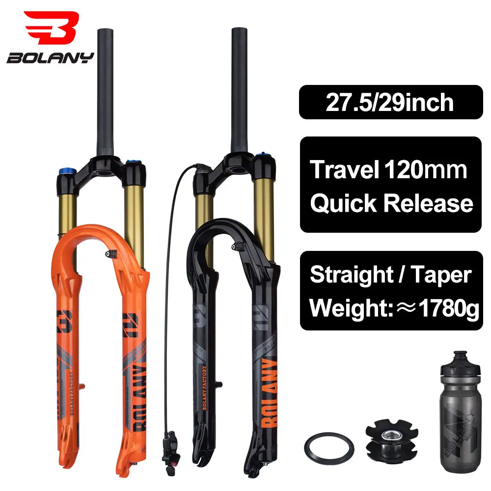 

Bolany New Upgraded 32mm Bicycle Air Fork 27.5/29 Inch Mountain Bike Supension 120mm Travel Magnesium Alloy MTB Front