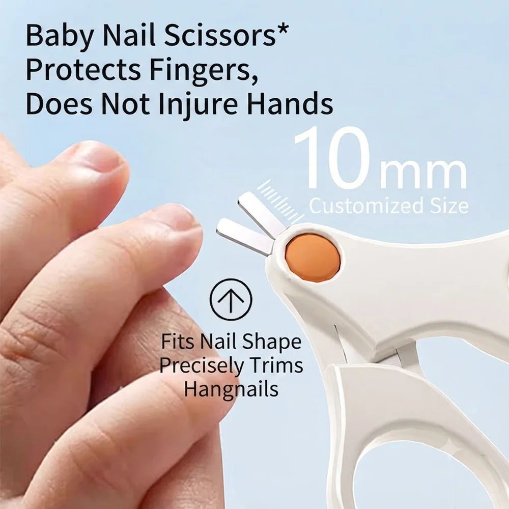 Newborn Baby Nail Clipper Kit Safety Scissors Infant Grooming Set Nail Trimmer File with Cute Bear Case Baby Care Accessories