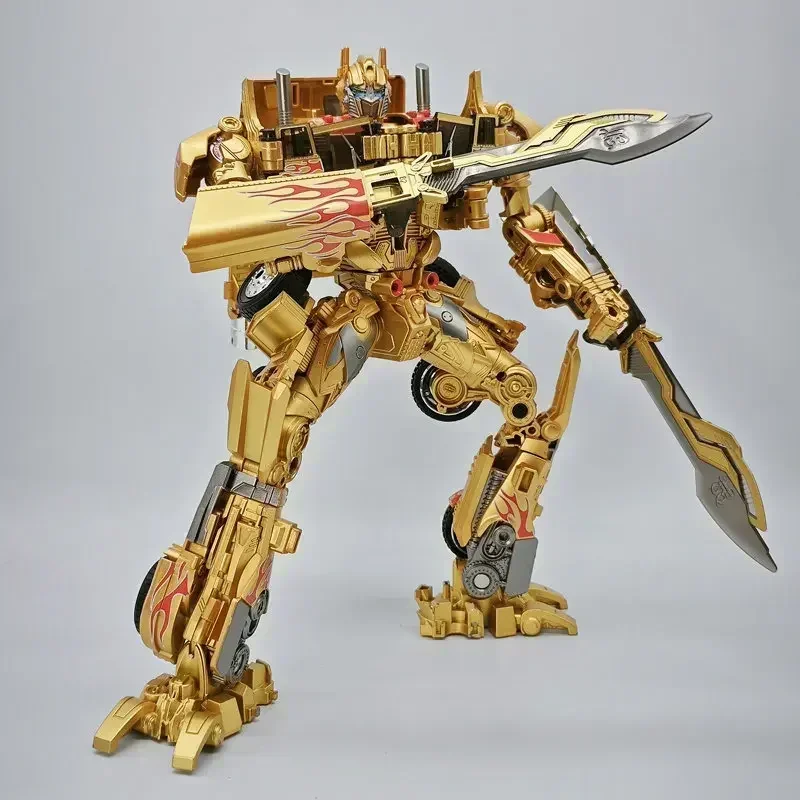 

Optimus Prime Alloy Star Commander Toys Truck Car 30CM Transformation Gold Robot Toys Movie Anime Action Figure kids For Toys