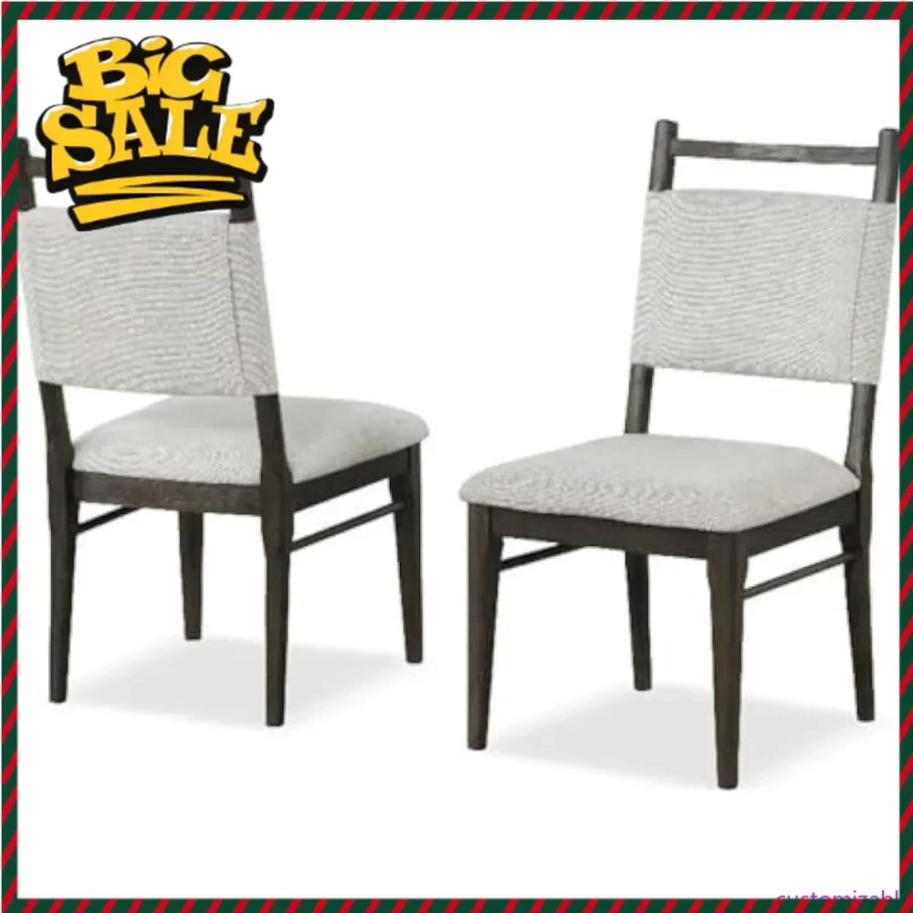 Sillas de comedor modernas de madera maciza, juego de 2 de Furniture of America Percival, tapizadas para mayor comodidad con estilo icónico Wegner, en oferta.
