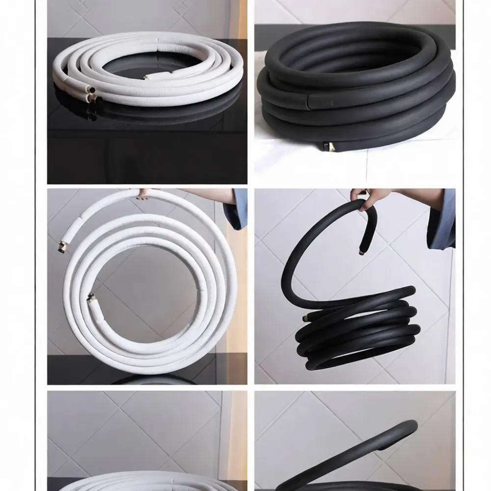 Outdoor Air Conditioner Pipe Insulation Sleeve Durable Thermal Foam Wrap Refrigeration Tube Protection Weather Resistant Kit