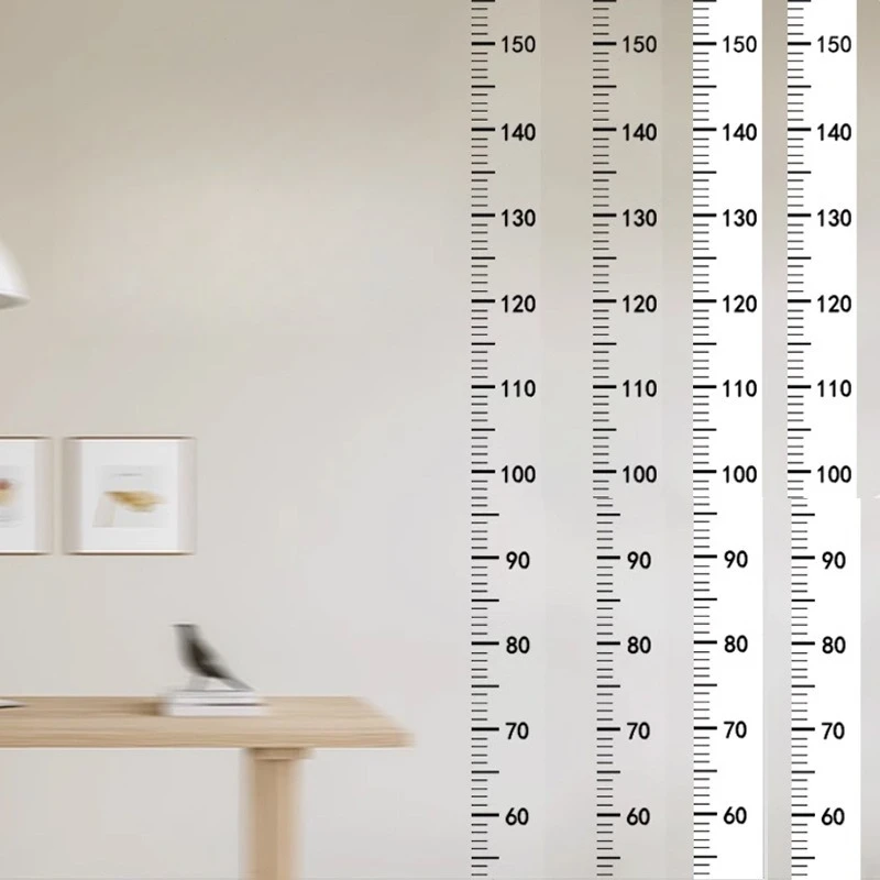 1PC Transparent Waterproof Height Wall Sticker for Living Room Measure Height Sticker Household 2-Meter Scale Measuring Ruler