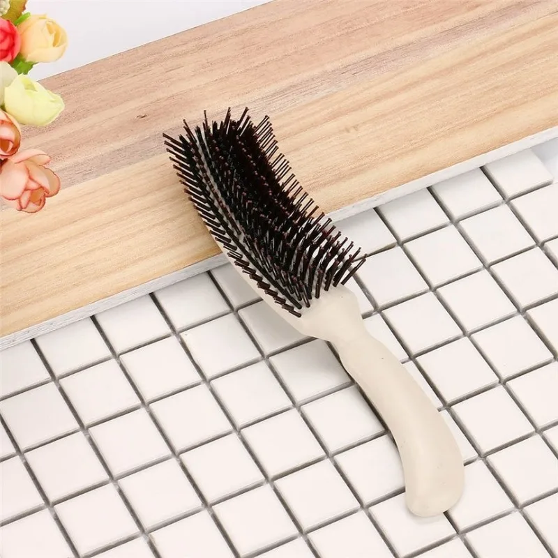 مشط مضاد للكهرباء الساكنة لوتس، فرشاة شعر بلاستيكية صغيرة بفتحة تهوية، ملحقات العناية بالشعر #2