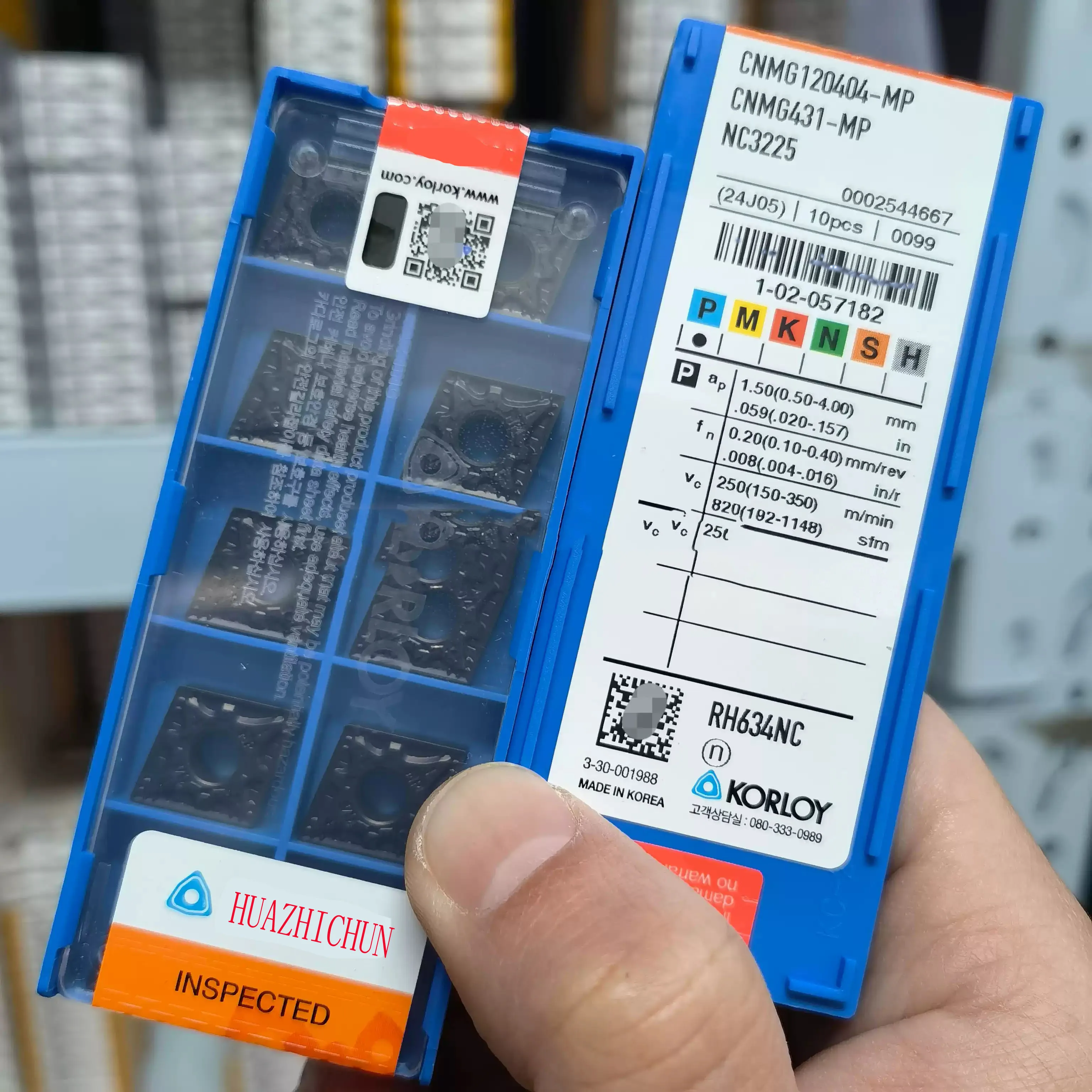 

HUAZHICHUN 10 шт. твердосплавные вставки CNMG120404-MP NC3225 Инструменты с ЧПУ