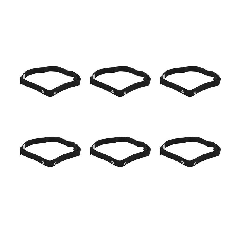 

6X Chest Belt Strap For Polar Wahoo Garmin For Sports Wireless Heart Rate Monitor,Black