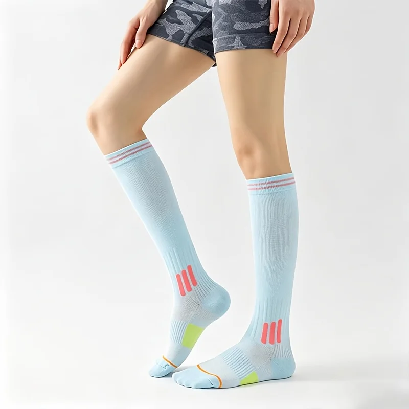 5 pairs of women's calf socks, breathable and comfortable, suitable for all seasons, fitness running, skipping rope sports socks