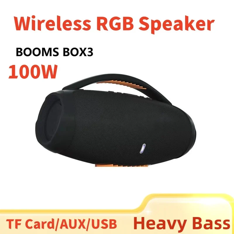 Outdoor Portable 100W High Power Bluetooth Speaker Waterproof RGB Lights Wireless Stereo Surround Heavy Bass TWS Caixa De Som