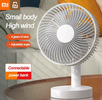 Xiaomi Youpin USB Portable Fan 4 Speeds Timing Super Quiet Mini Fan Rechargeable Fan for Bedroom Indoor or Outdoor Table Fan NEW