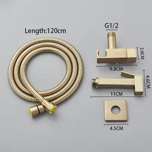 Einer kaltes Wasserhahn, tragbares Duschset, Shattaf Badezimmersprühgerät, hygienischer schwarzer Wasserhahn Haupthygien -Metall -Ducha - №3