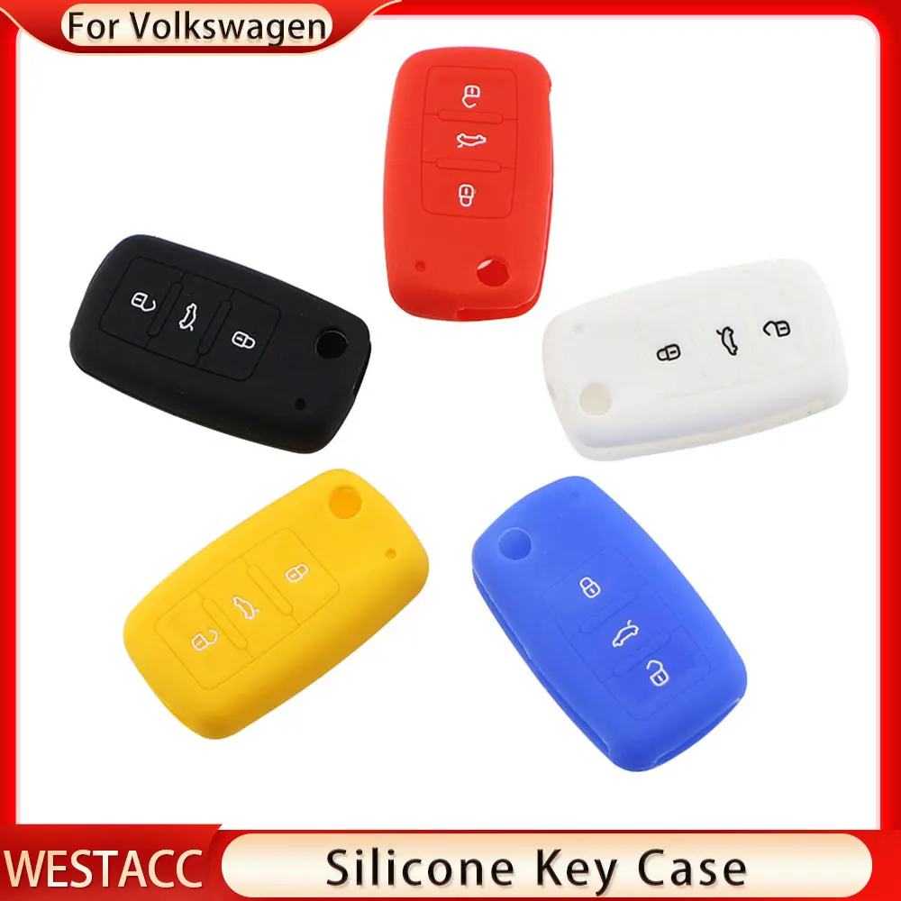 Car Key Cover Case Holder Keychain for VW Volkswagen Polo Golf Passat Beetle Caddy T5 Up Eos Tiguan Jetta for Skoda Octavia A5