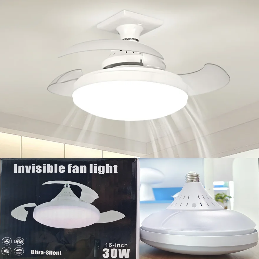 Smart LED Ceiling Fan Light Remote Control + APP Adjustable Color Temperature Brightness Lamps Living Room Bedroom Indoor Lights