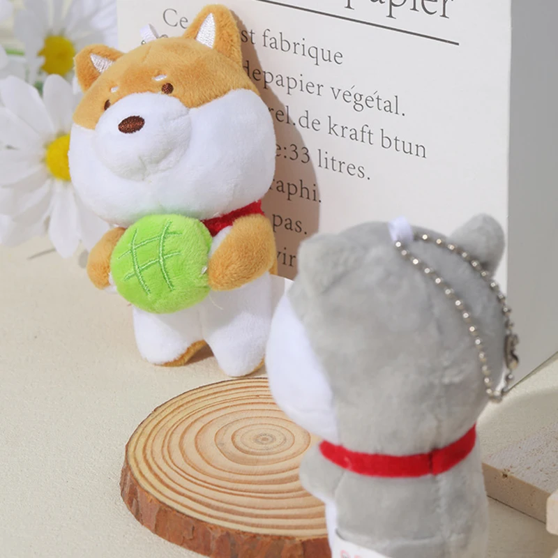 1Pcs Cute Corgi Doll Pendant Fun and Quirky Plush Toys Puppy Dolls Keychain Backpack Decoration Chain Girls Birthday Small Gift