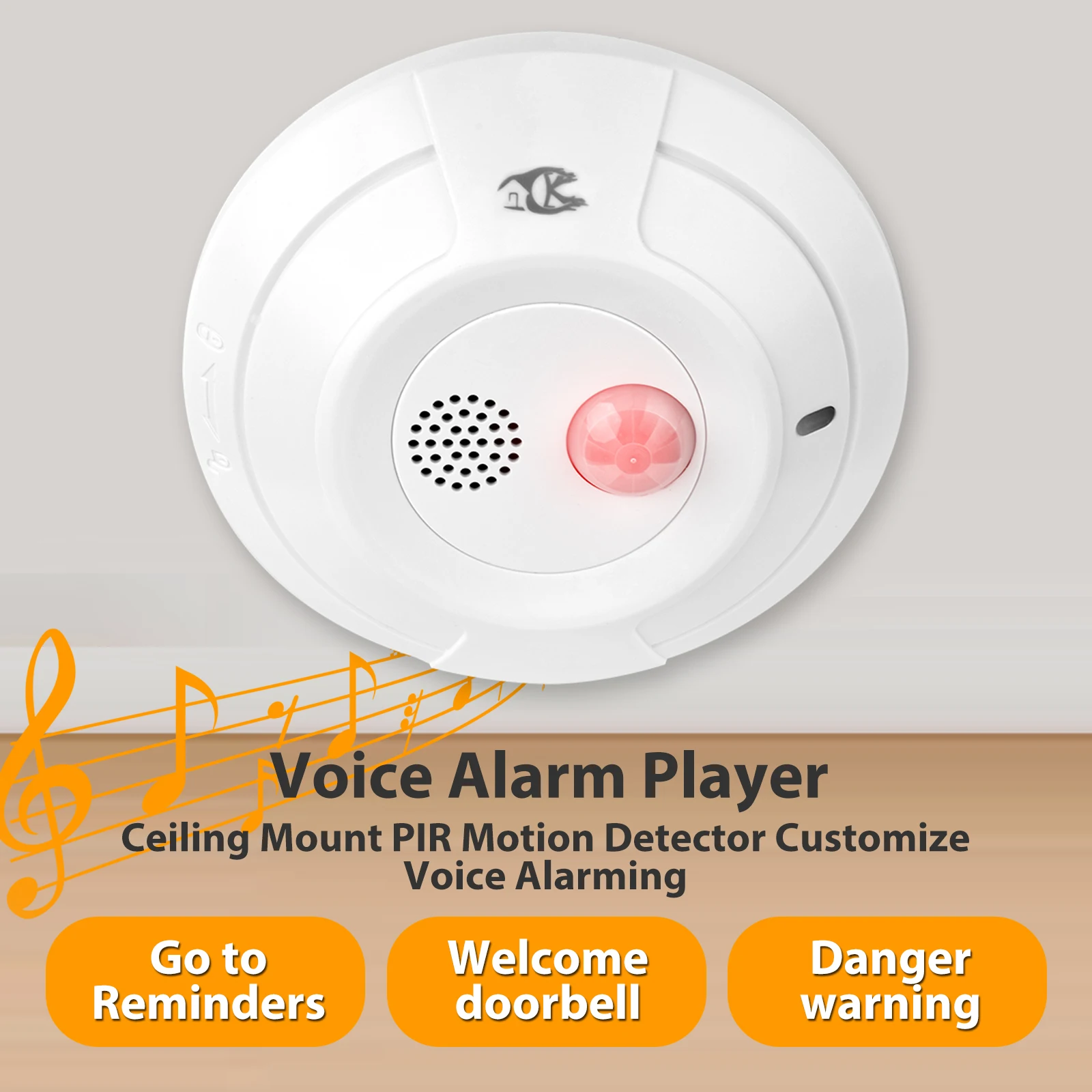 ใหม่ยินดีต้อนรับ Chime Doorbell Motion Detector ATM ปรับแต่งเครื่องเล่นเสียง Alarm Sensor