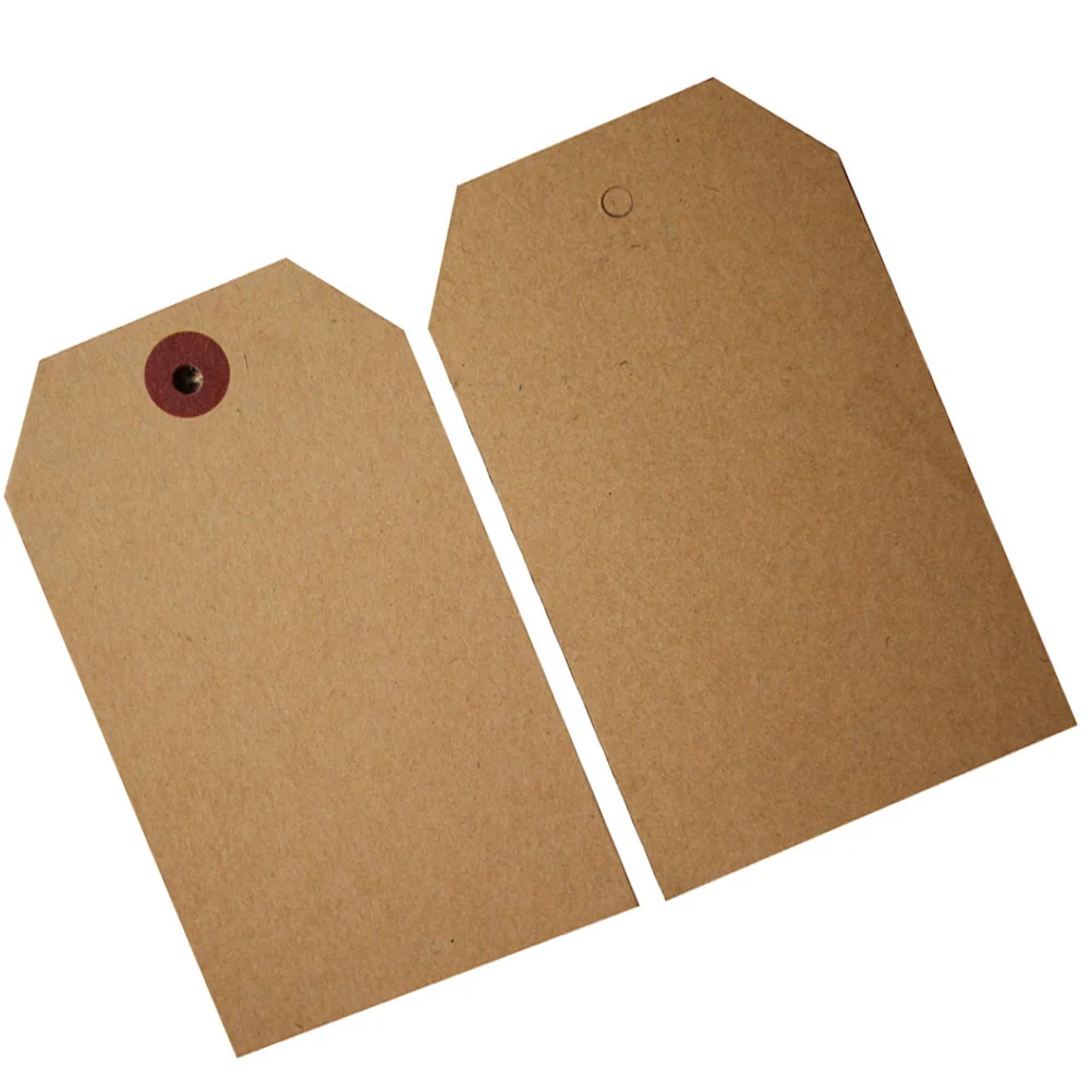 100 Uds tarjetas en blanco etiquetas Kraft de estilo Retro para estampado a mano etiquetado DIY regalo de boda recuerdo de fiesta decoración precio mensaje nota