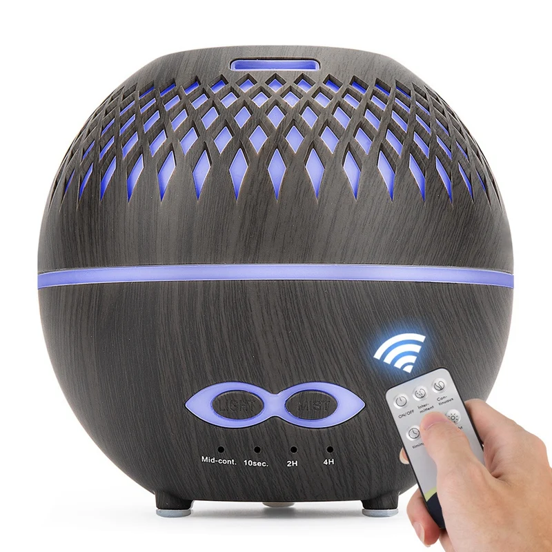 Difusor de Aroma ultrasónico, humidificador de aire, lámpara LED, fabricante de niebla de aromaterapia, difusor de aceite esencial con Control remoto