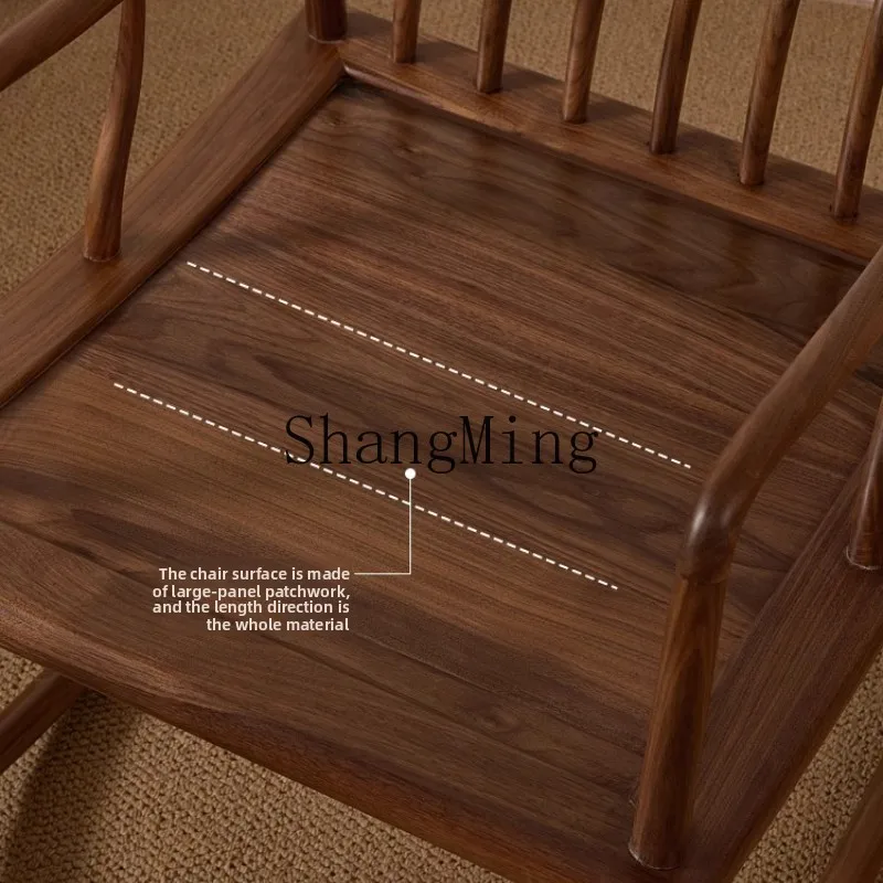 ZYY домашнее простое кресло-качалка из черного ореха для отдыха, антикварное кресло для гостиной