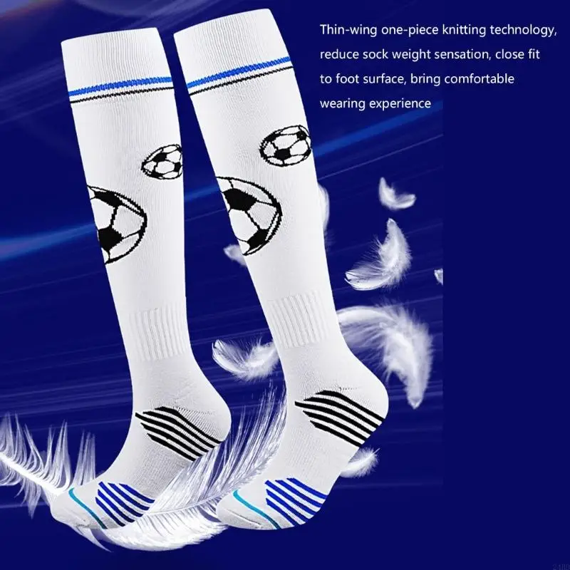 

1 Pair Children's Athletic Socks With Nonslip Elastic Cuffs And Soft Reinforced Heel For Active Play 24BD
