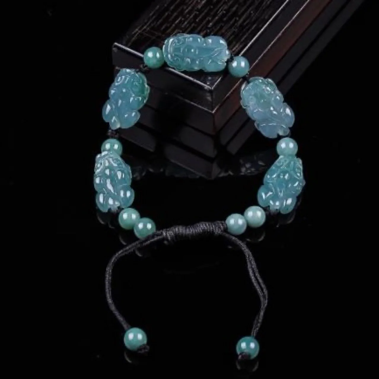 

S Мьянма Жадеит Pixiu Браслет Очарование Амулет Подарки для Женщин Браслет Модные Аксессуары Натуральный Бирманский Нефрит Винтаж