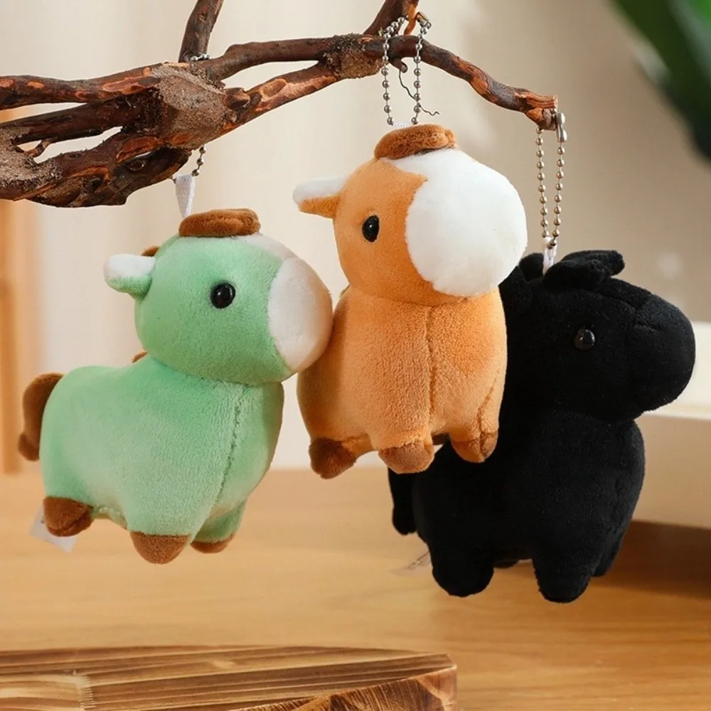 Creatieve Cartoon Pony Hanger Steed Pop Dier Pluche Paard Sleutelhanger Chinese Stijl Gevulde Zodiac Pony Beeldje Feestelijk Decor