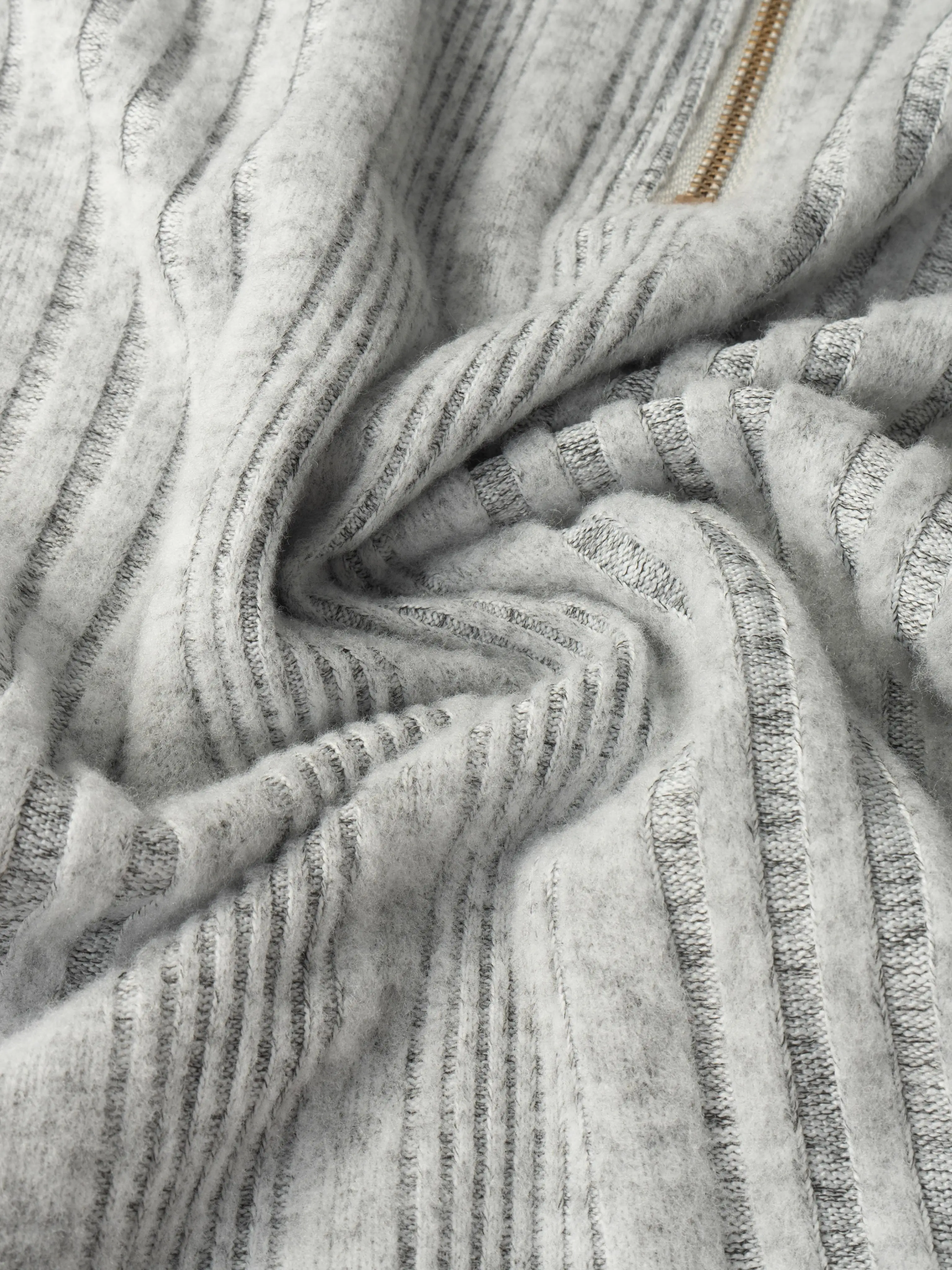 Damen Langarm-Oberteil, gerippter Strickpullover, lässige Alltagskleidung, Herbst/Winter, schmale Passform, Rundhalsausschnitt, weiche Basic-Bluse – Detail 11