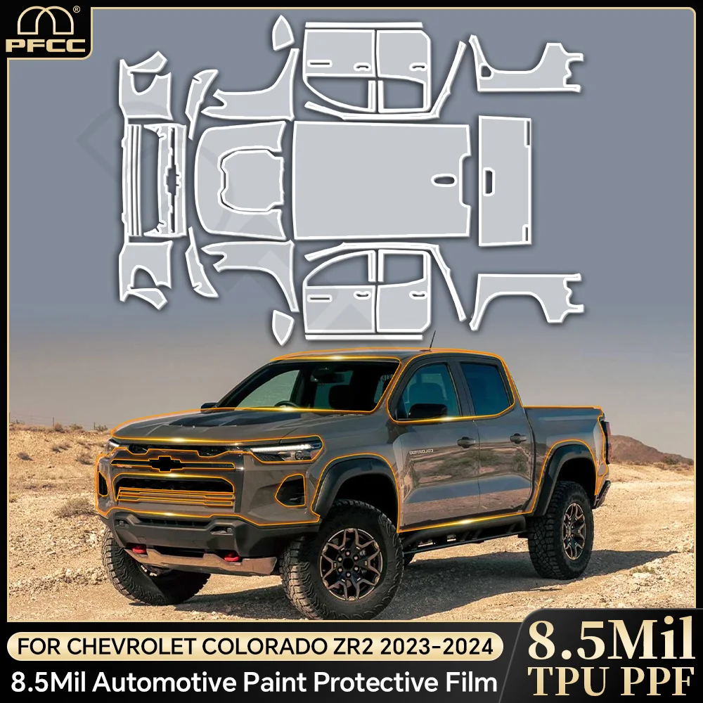 

For Chevrolet Colorado ZR2 2023 2024 Anti-Scratch TPU Paint Protection Film Car Body Clear Bra Pre-cut PPF Resistant Invisible