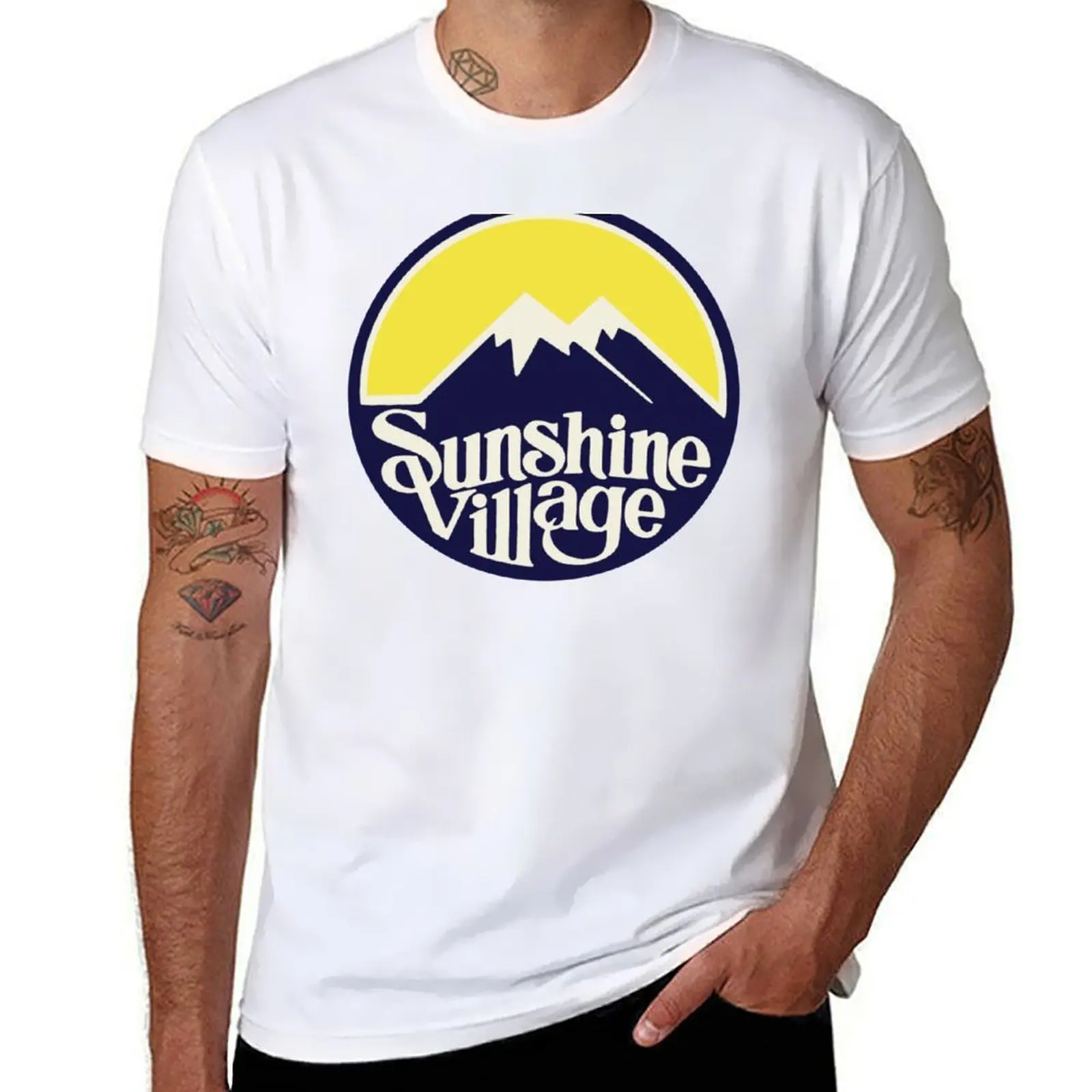 

Sunshine Village Banff Vintage Ski Lake Louise T-Shirt anime t shirts for man t shirts for man pack cotton T-Shirt