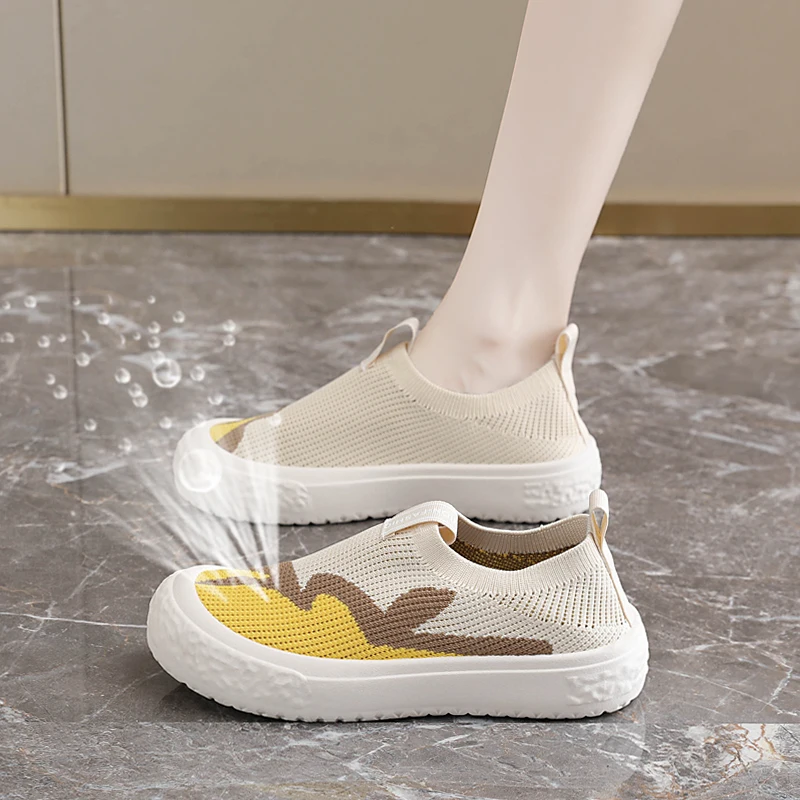 Women's Shoes 2026 Breathable Flying Woven Shoes Mesh Shoes Fashionable and Versatile Women's Single Shoes Women's Casual Shoes