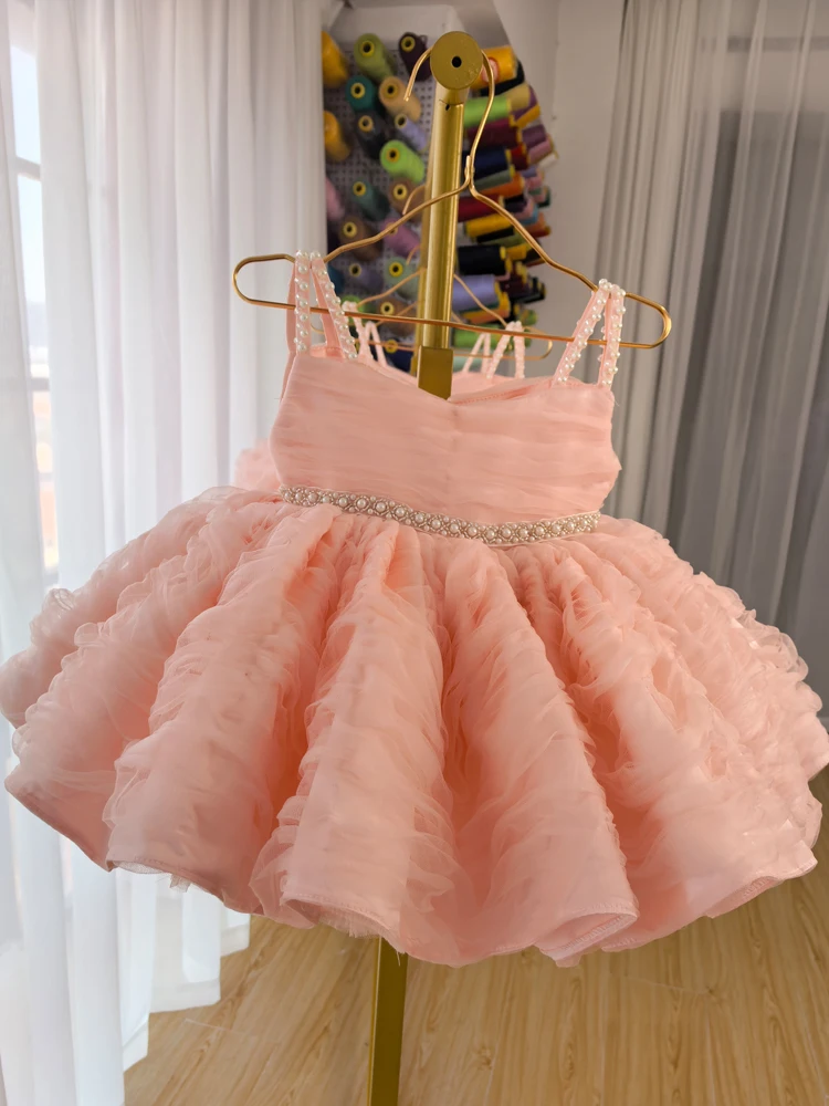 Princess Dress for Flower Girl's Wedding One-Year-Old Children's Show High-Level Elegant Girl's Piano Playing Dress