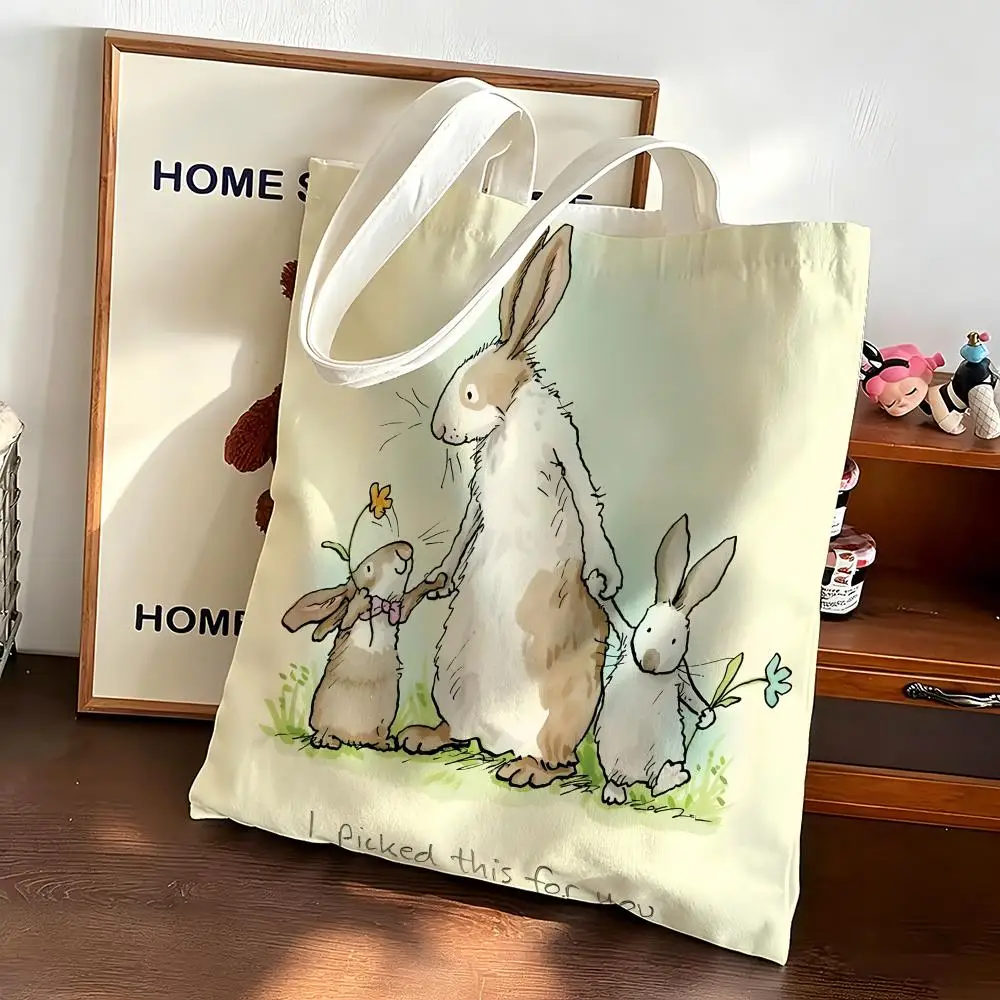 Guess How Much I Love You Storage Bags Canvas Bags Are Suitable For Going To Class, Shopping, Gifts, And Commuting