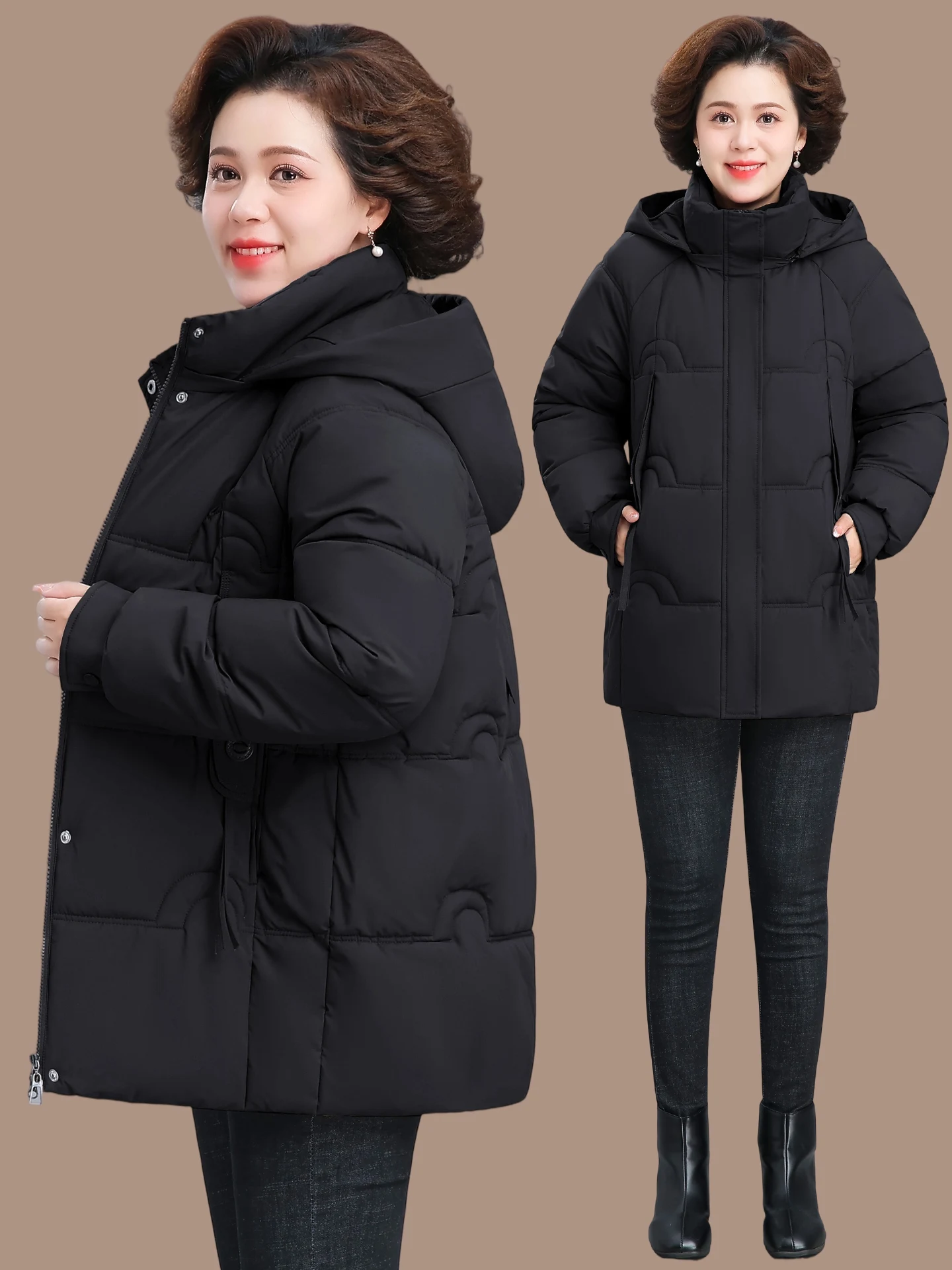 

Женская зимняя стеганая хлопковая куртка с длинными рукавами, на молнии, повседневная, ветрозащитная, теплая, с капюшоном