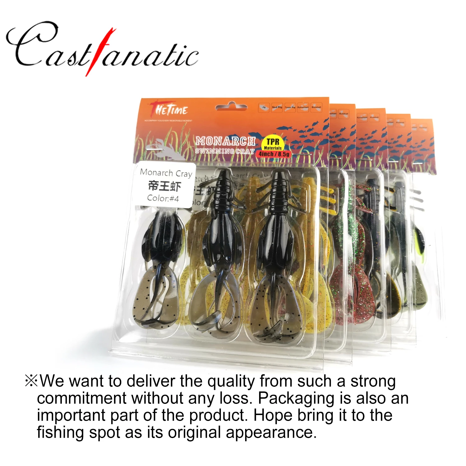 8.5g Castfanatic Monarch Cray Crawfish Floating Soft Shrimp Bait Silicone Worm Lure Crab Wobbler Bass accessori per la pesca alla carpa pesca