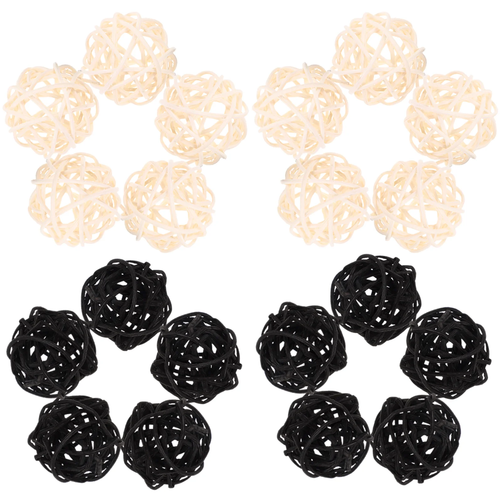 20 Pcs Takraw Aromatherapy Accessories DIY Stick Parts Diffuser Rattan Balls Wicker for Replacement