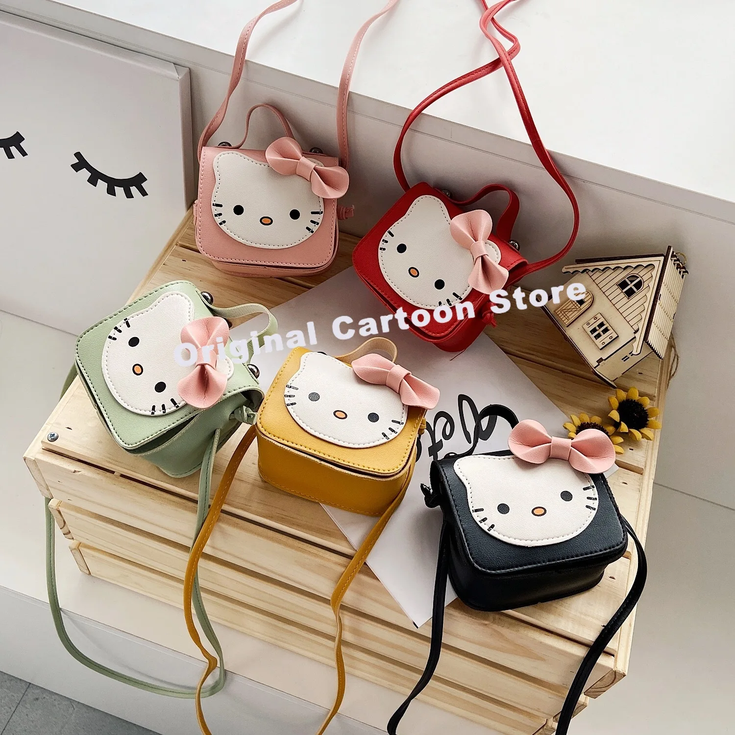 Hello Kitty Sanrio Kuromi Cute Child Small Backpack Mini Diagonal Span Shoulder Bag Decorate Small Change Packet Tide Girl Gift