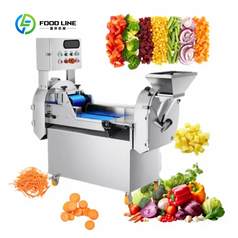 Commercial Electric Automatic Multi Fruit Vegetable Cutter Chopper Shredding Dicing Cutting Machine