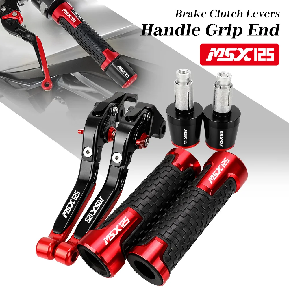 

MSX 125 Motorcycle Brake Clutch Lever Handlebar Grip Ends Handlebrake Handle Levers FOR HONDA GROM 125 MSX125 2013-2023