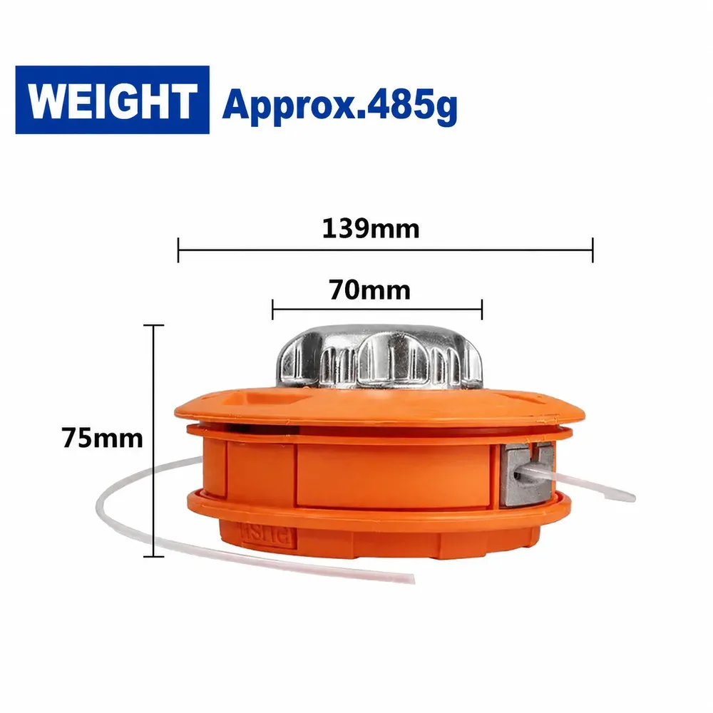 Household Trimmer Head Universal Line Trimmer Replacement Head Lawn Mower Garden Power Tool Accessories Brush Cutter Grass
