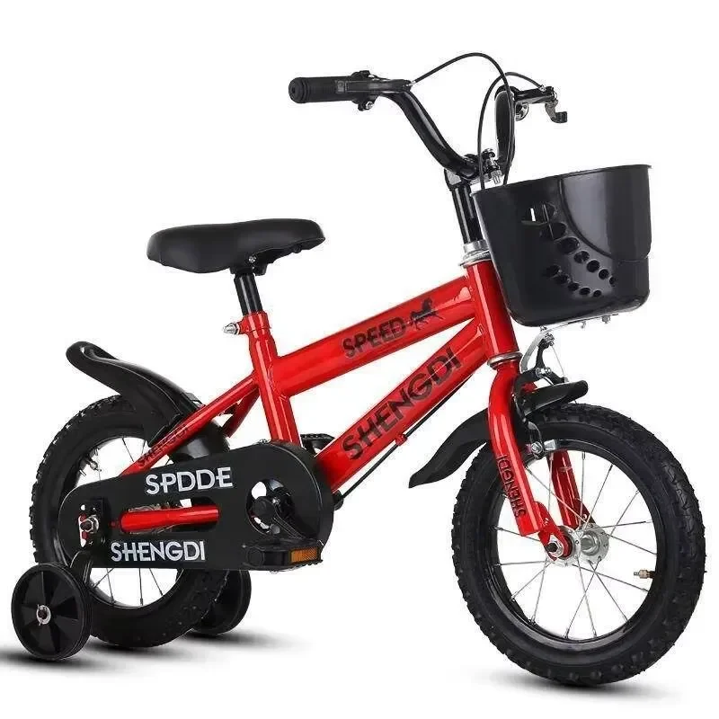 Children's bicycle 6-speed 18-inch, road brake cable, steel frame, fully shock-resistant.